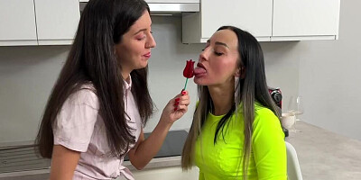 Picked up two beauties with a friend and fucked them on the kitchen table