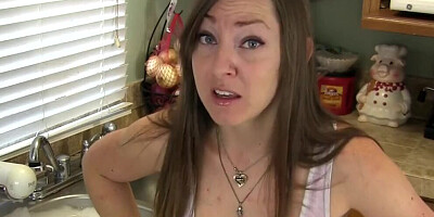 Sexy Mommy Fucks and Sucks StepSon in the Kitchen in a Hurry - Taboo MILF