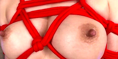 Japanese is tied up and fucked by two kinky guys