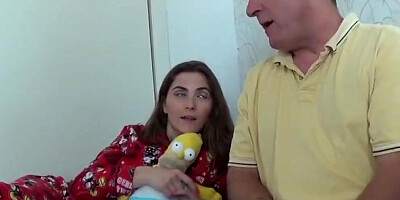 Hot Teen Loves Her 50Yo Owner of an Apartment
