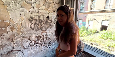 Caught a cheeky bitch in an old factory and fucked in the ass