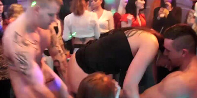 Bachelorette party with lots of girls turns into a wild sex orgy