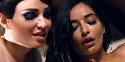 Two remarkable bisexual girls sharing cock in this steamy threesome