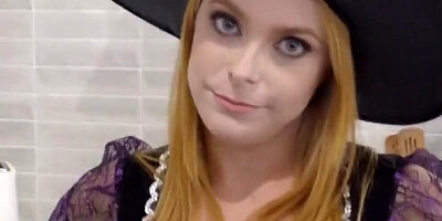 big dick trick or treat for stepmom and stepsis