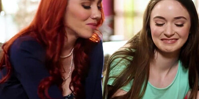Hazel Moore and her girlfriend are scissoring in lesbian video