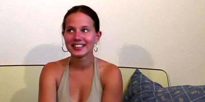French amateur chick is about to try anal sex on casting