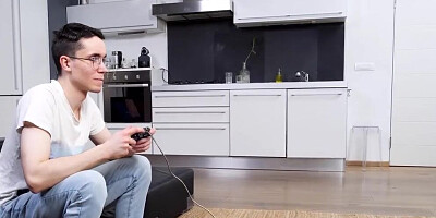 SISPORN Man Hammers Provocative Stepsister Hole in the Living Room