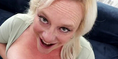 MILF Cameron Skye is filmed POV-style while playing with cock