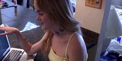 Sage is alone at home with her stepdad and they take full advantage