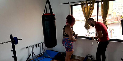 I fuck my stepmom in the home gym