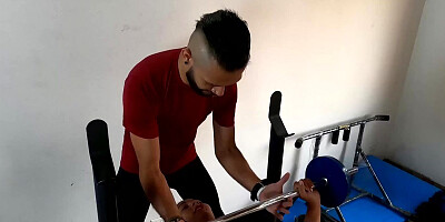I fuck my stepmom in the home gym