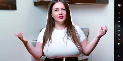 Solo BBW babe is slowly taking off clothes and revealing big natural curves
