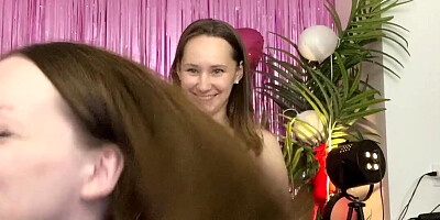 Stunning college girl asked her friend to fuck her well with a strapon!