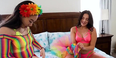 FreeUse Fantasy - Kimmy Kim & Aubree Valentine Celebrate Pride Month With Some Interracial Hardcore (Big Black)