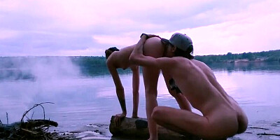 Fucked in the Rain Wet Hot Bitch. Creampie, Bonfire, Chill, Nature