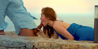 Bald stallion is having very hot intercourse with his teen redhead girl