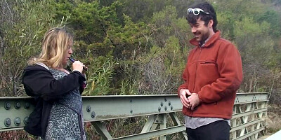 Round booty blonde is going to get fucked by a tubby loser