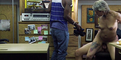 Roggie Zee sucks and fucks Sean Lawless at the pawn shop