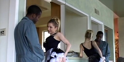 Kayla Marie small maid likes big black cock