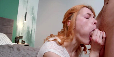 Boy came to visit Hungry Fox and fucked her trimmed pussy