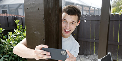 Family threesome with the lucky guy fucking two pussies