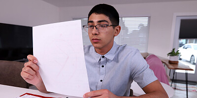 Stacked momma shows her ass while riding his huge boner