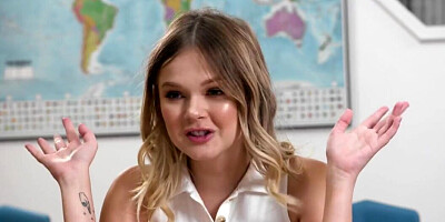 Slutty student with small tits gets dominated by her teacher