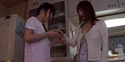 Asian stepmom is having lesbian sex with her lovely stepdaughter