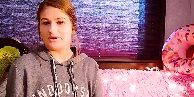 Stepsister uses my dick to improve her deepthroating skills for her boyfriend