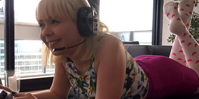 Amateur takes a break from playing video games in order to have POV anal sex