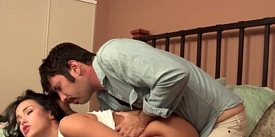 Foxy girl Megan Rain in hardcore action with her horny partner