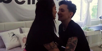 Lustful inked couple shares the same love for hardcore banging and sex toys