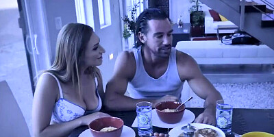 Innocent alita has a threesome with stepparents