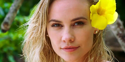 Addie Andrews is fucked by a black stallion on the balcony