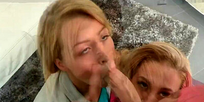 Cherie DeVille teaches stepdaughter Zoey Monroe how to handle a cock