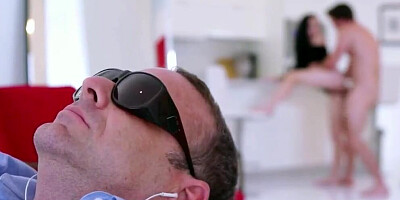 Bambi Black Fucks In Front Of Her Blind Dad