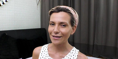 Lovely European MILF is craving for lucky stranger's hard prick