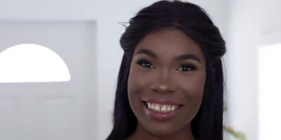 Spicy ebony girl enjoys being fucked by a rough white man
