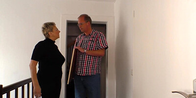 Fat German mature woman is having sex with her neighbor