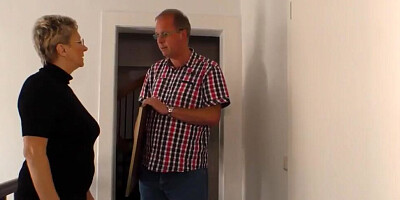 Fat German mature woman is having sex with her neighbor