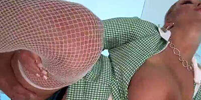 Young saleslady is getting pounded hard by her horny customer
