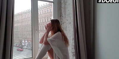 Kaisa Nord Starts Touching Her Body & Masturbates Using A Dildo - DOEGIRLS