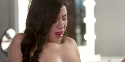 Hot lesbians London River and Natalie Brooks are seducing each other