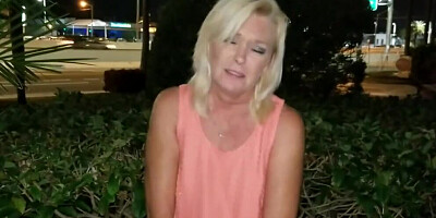 Horny mature blonde Ms Paris Rose is playing with her wet cunt