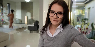 Two juicy girls are riding hard dick after sucking it together