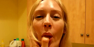 I Catch my Stepsister Emma in the Laundry Room doing her Chores