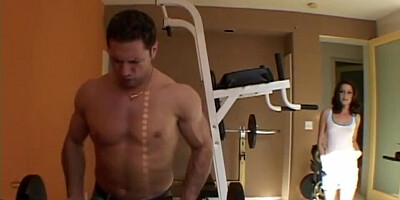 Flexible girl is fucked to the balls by a hung fitness instructor