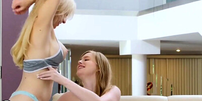 A very sensual lesbian oral sex session between two beautiful young girls