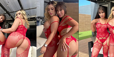 Baddies Crystal Barbie & Daniela Andrea big ass threesome