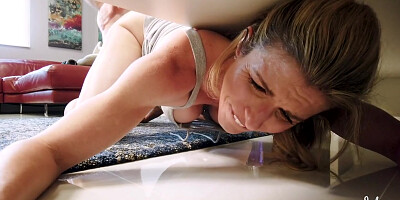 Hot Step Mom Fucked in the Ass while Stuck under the Bed - Cory Chase